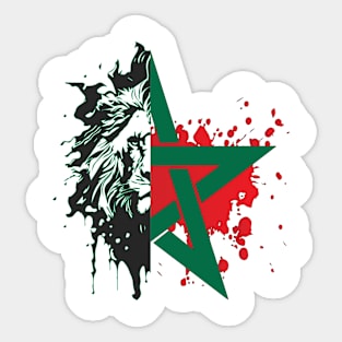 Proud Morocco Flag Gift Moroccan Lovers For Men's Women's Sticker